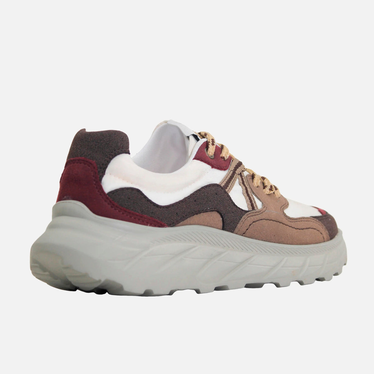 Tenis con plataforma iraia de sintético para mujer - Café