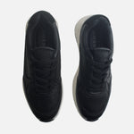 Tenis con plataforma isara de cuero para mujer - Negro