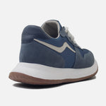 Tenis con plataforma ibi de cuero para mujer - Azul