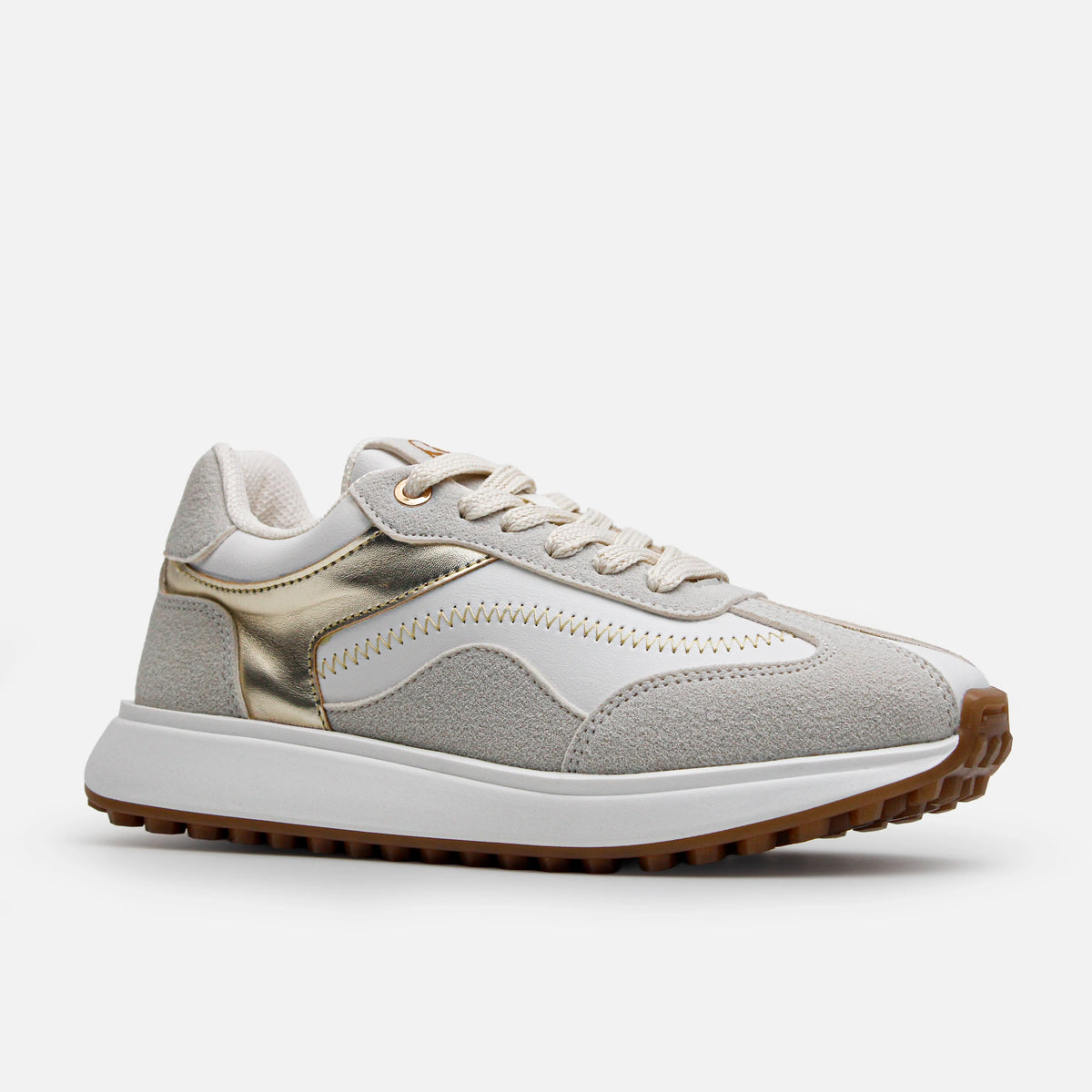 Tenis con plataforma camelia de sintético para mujer - Beige