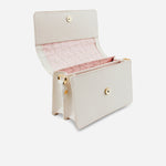 Bolso manos libres mirak de cuero para mujer - Blanco