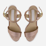 Sandalia tacon ukara de sintético para mujer - Cobre