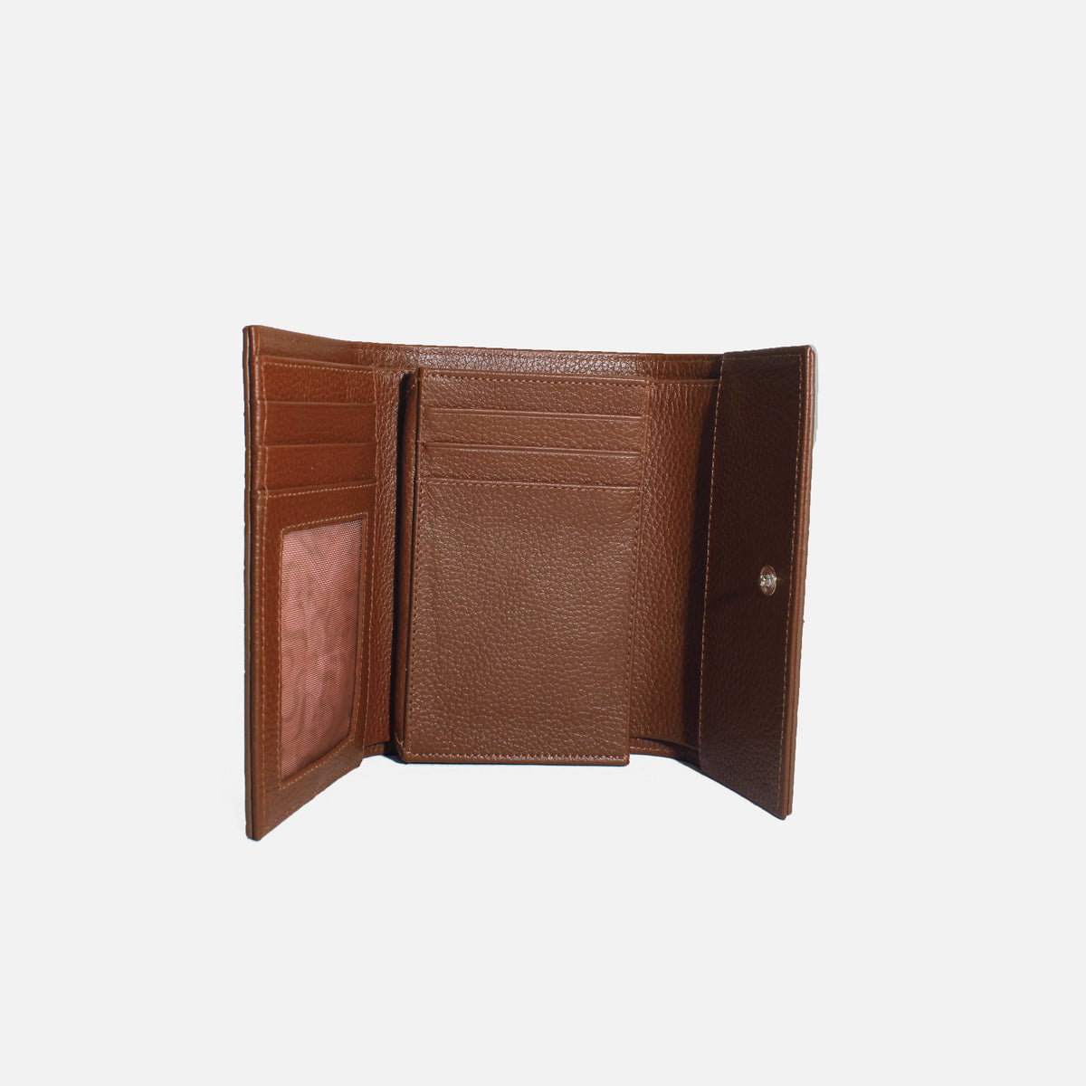 Billetera aqua de cuero para mujer- Miel