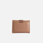 Billetera mine de cuero para mujer - Miel