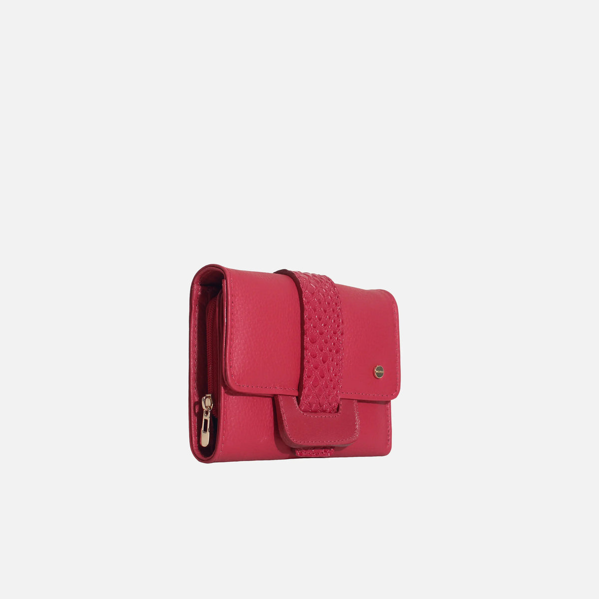 Billetera mine de cuero para mujer - Rojo