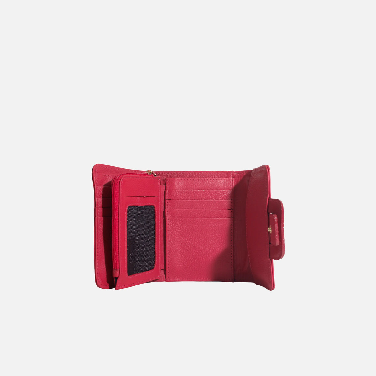 Billetera mine de cuero para mujer - Rojo