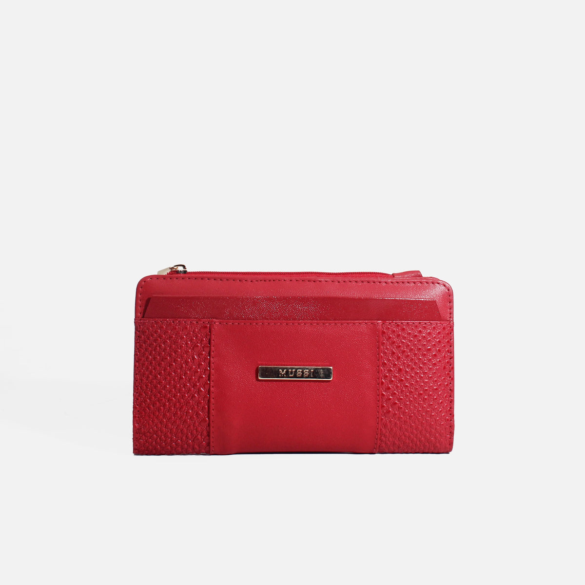 Billetera sirah de cuero para mujer - Rojo