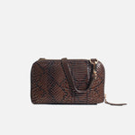 Billetera liona de cuero para mujer - Café