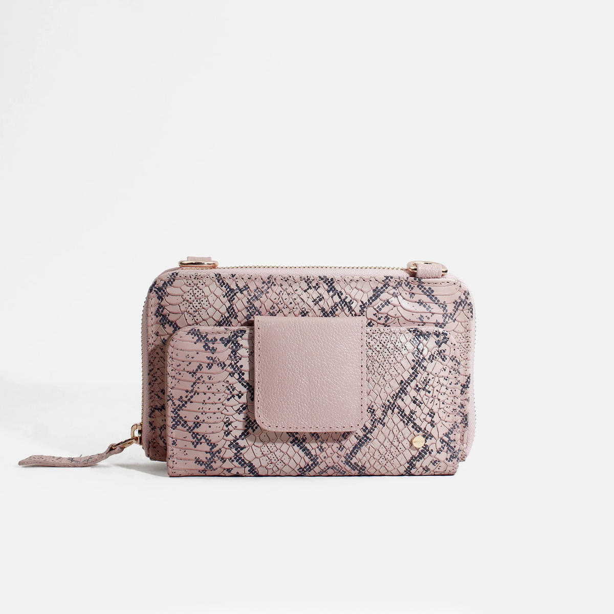 Billetera liona de cuero para mujer - Nude