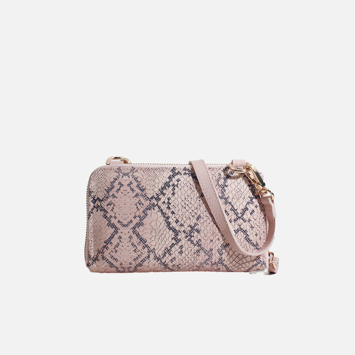 Billetera liona de cuero para mujer - Nude