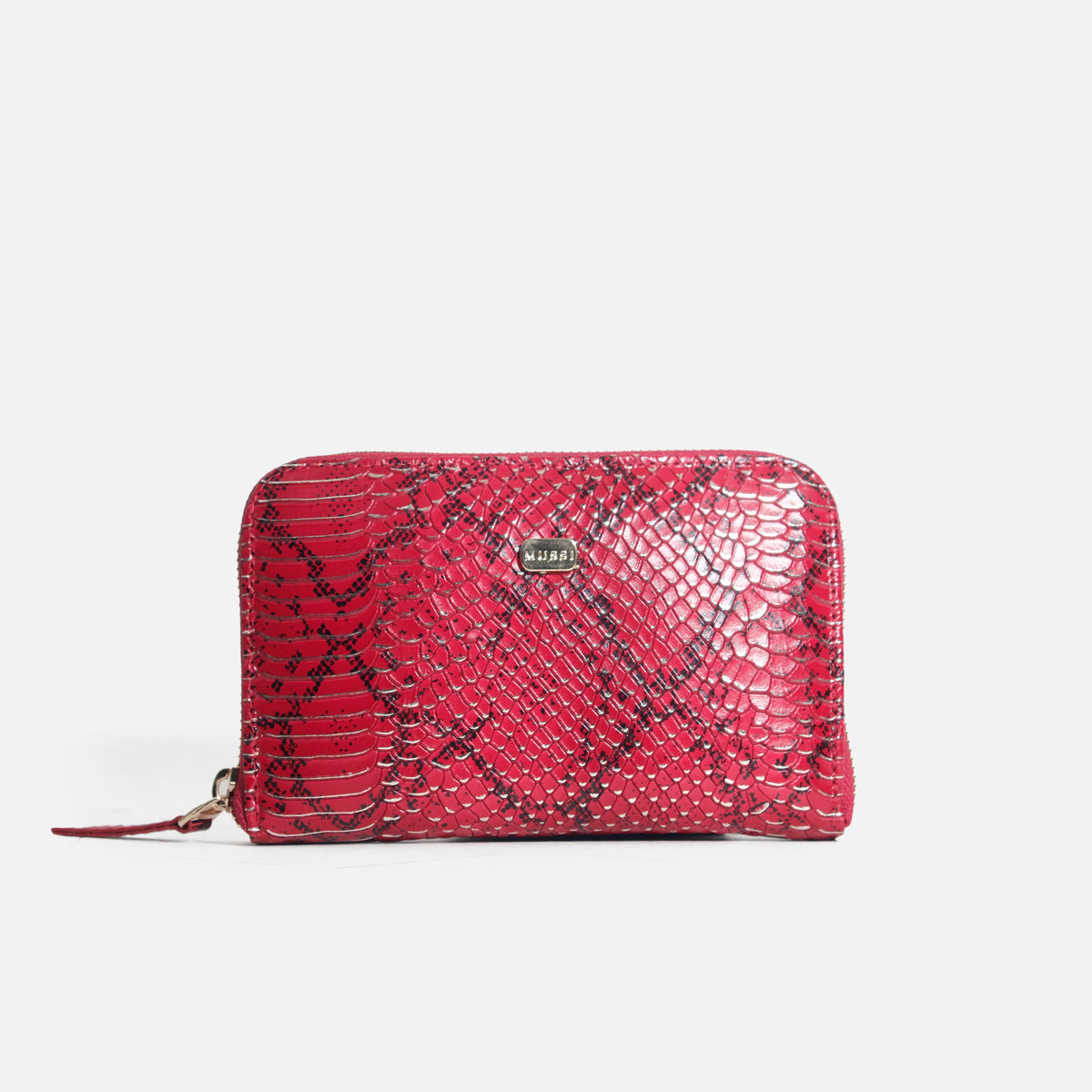 Billetera talina de cuero para mujer - Rojo