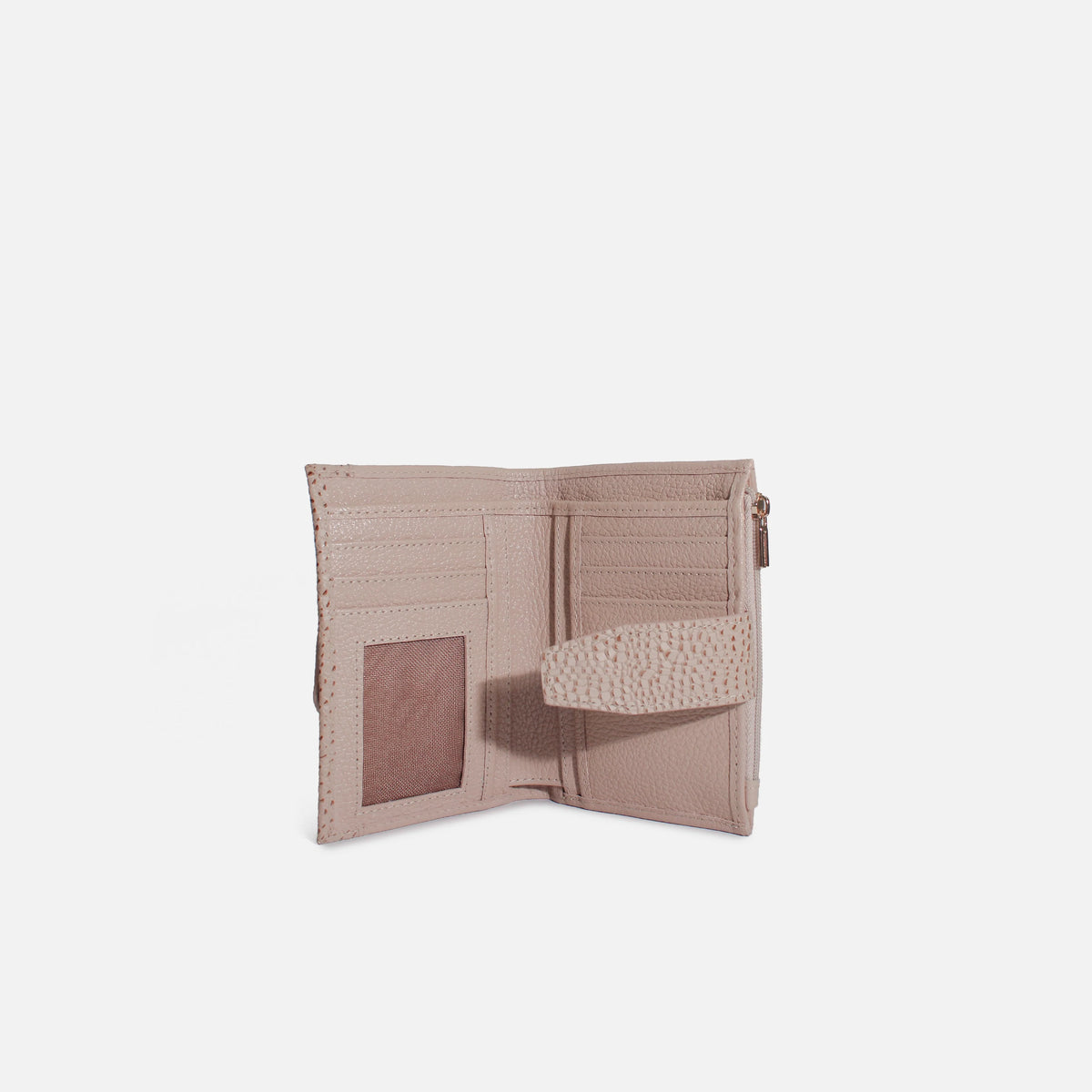 Billetera alani de cuero para mujer - Beige