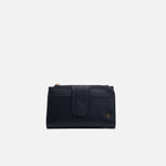Billetera gala de cuero para mujer - Negro