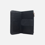 Billetera gala de cuero para mujer - Negro