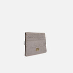 Tarjetero carolina de cuero para mujer - Gris