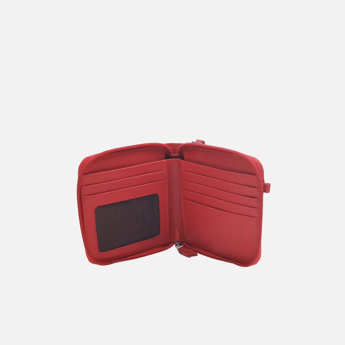 Billetera margherita de cuero para mujer - Rojo