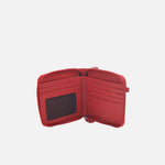 Billetera margherita de cuero para mujer - Rojo