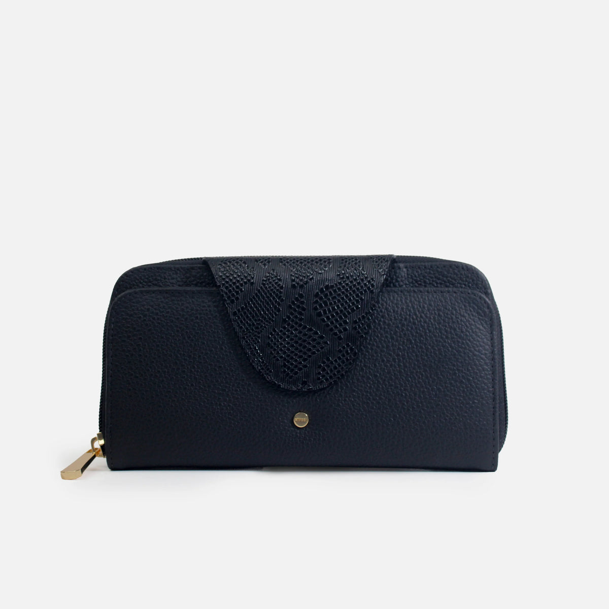 Billetera matilde de cuero para mujer - Negro