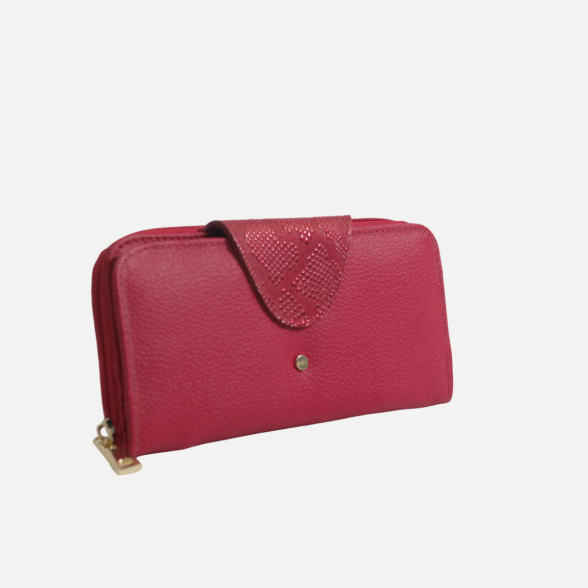 Billetera matilde de cuero para mujer - Rojo