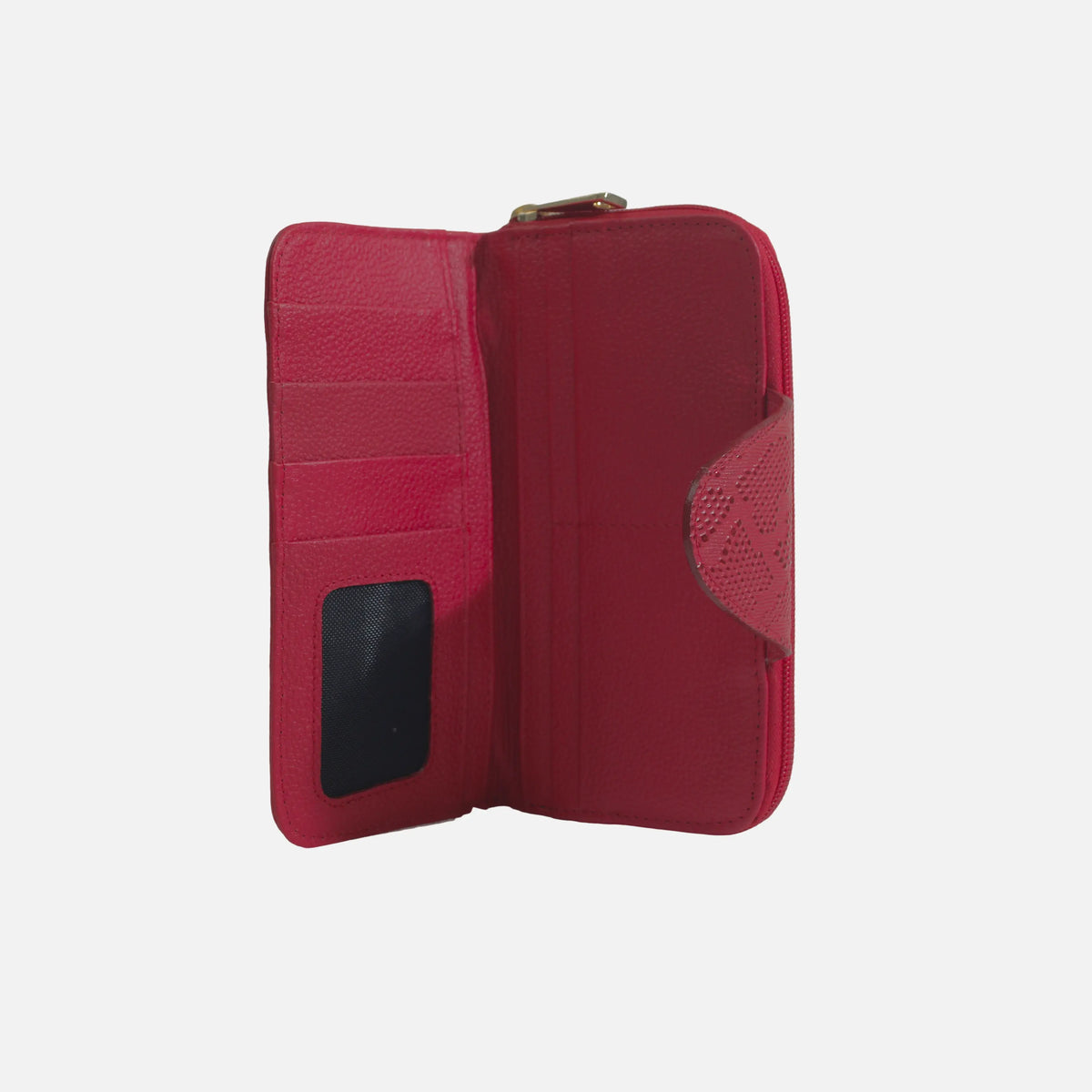 Billetera matilde de cuero para mujer - Rojo