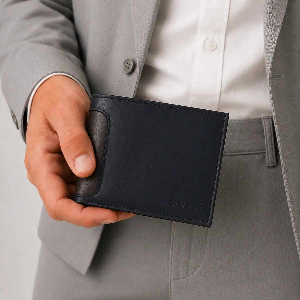 Billetera briston de cuero para hombre - Negro