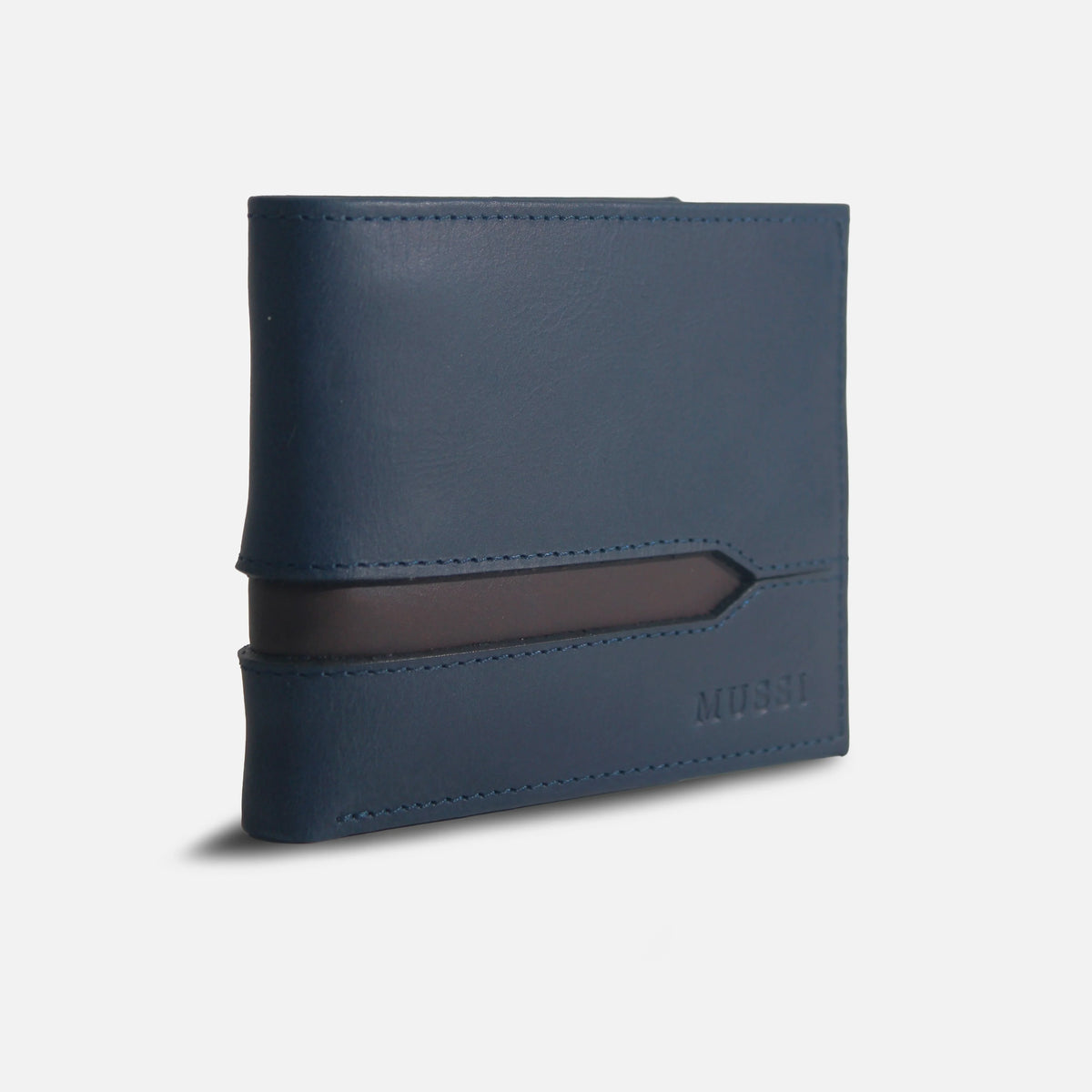 Billetera rocco de cuero para hombre - Azul