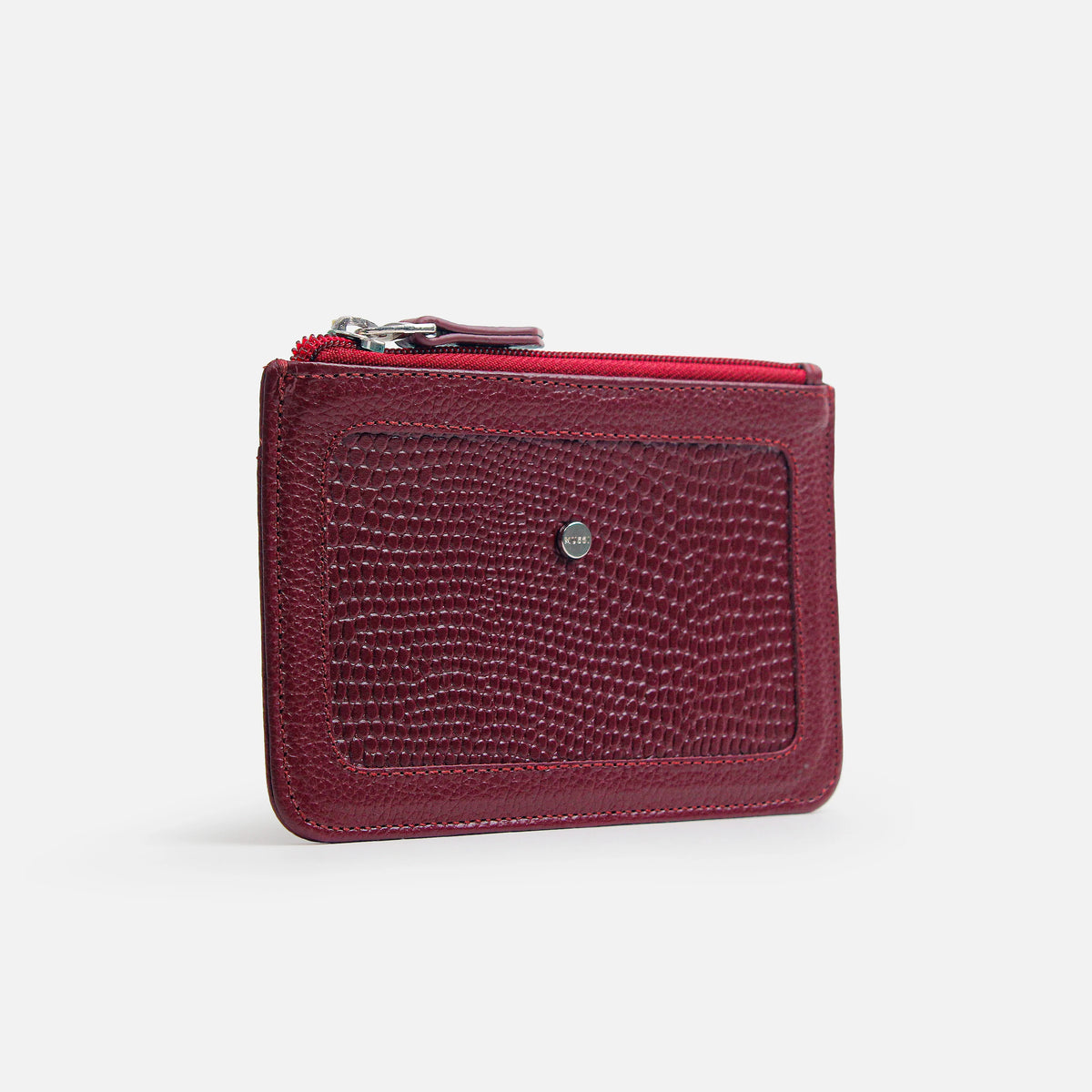 Billetera brisa de cuero para mujer - Vino