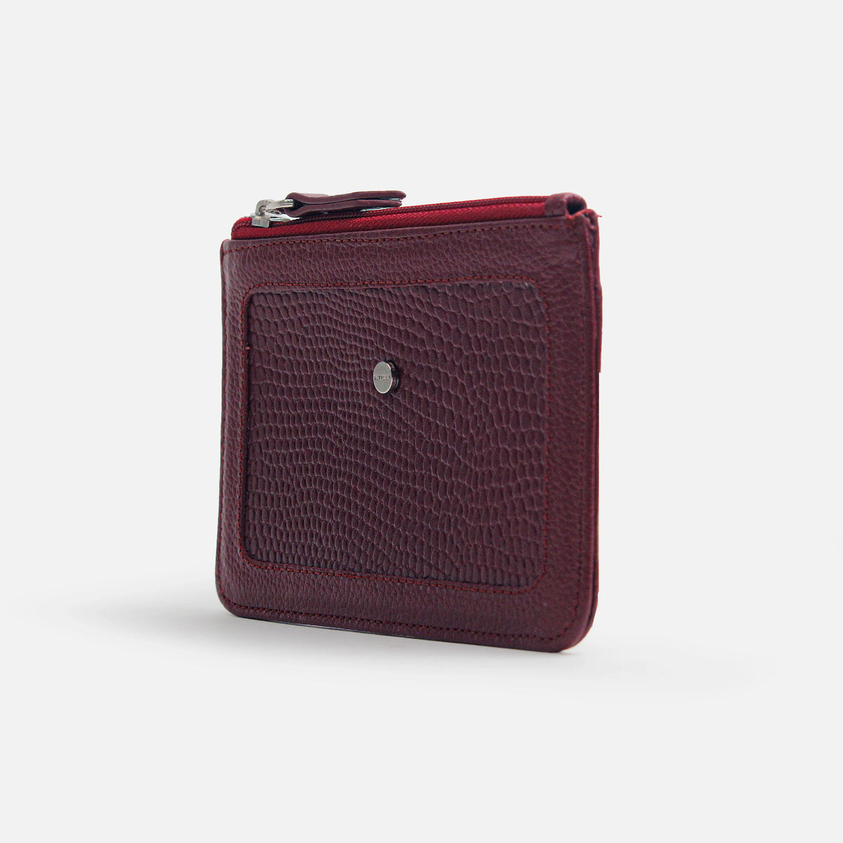 Billetera brisa de cuero para mujer - Vino