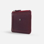 Billetera brisa de cuero para mujer - Vino