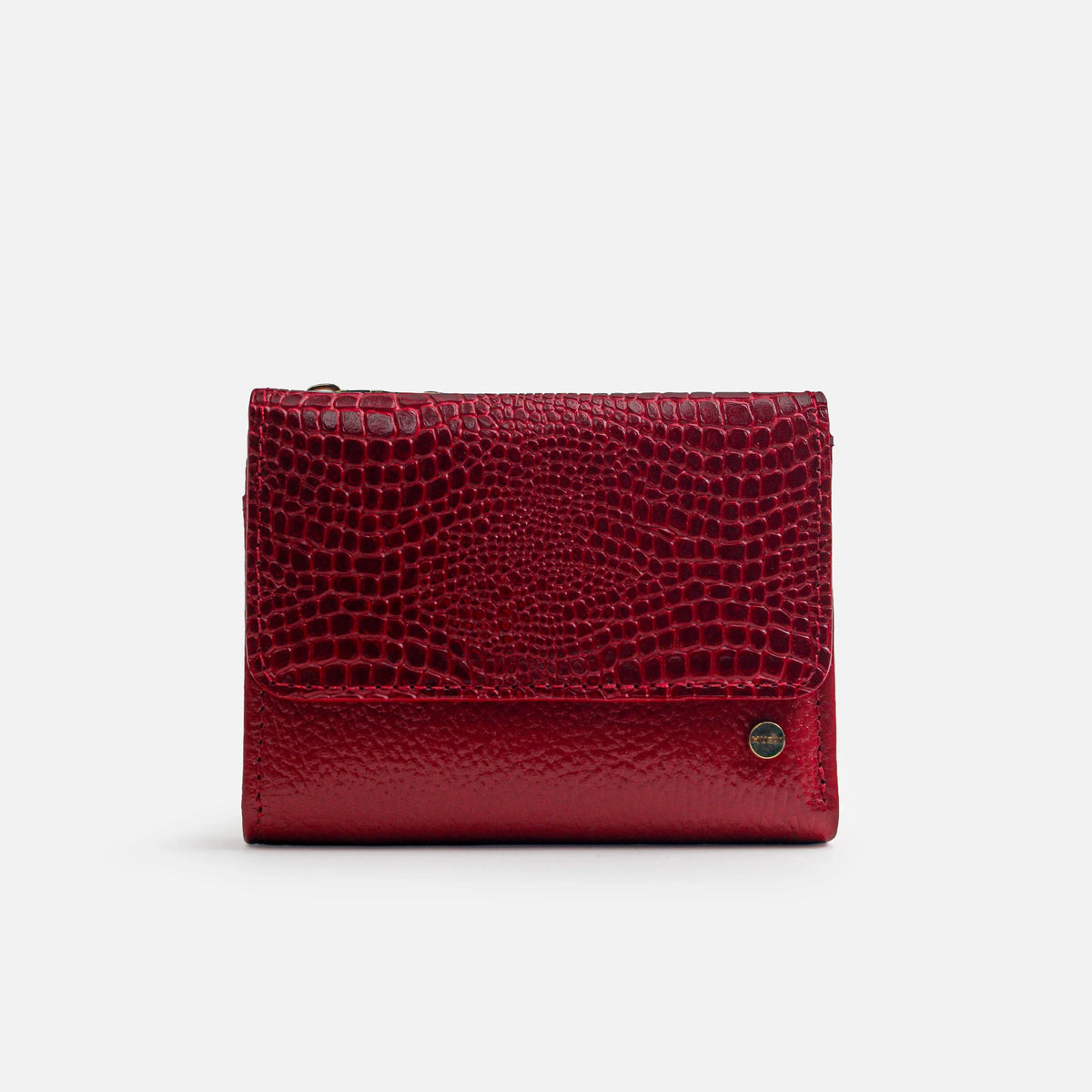 Billetera lavanda de cuero para mujer - Rojo