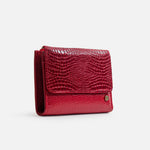 Billetera lavanda de cuero para mujer - Rojo
