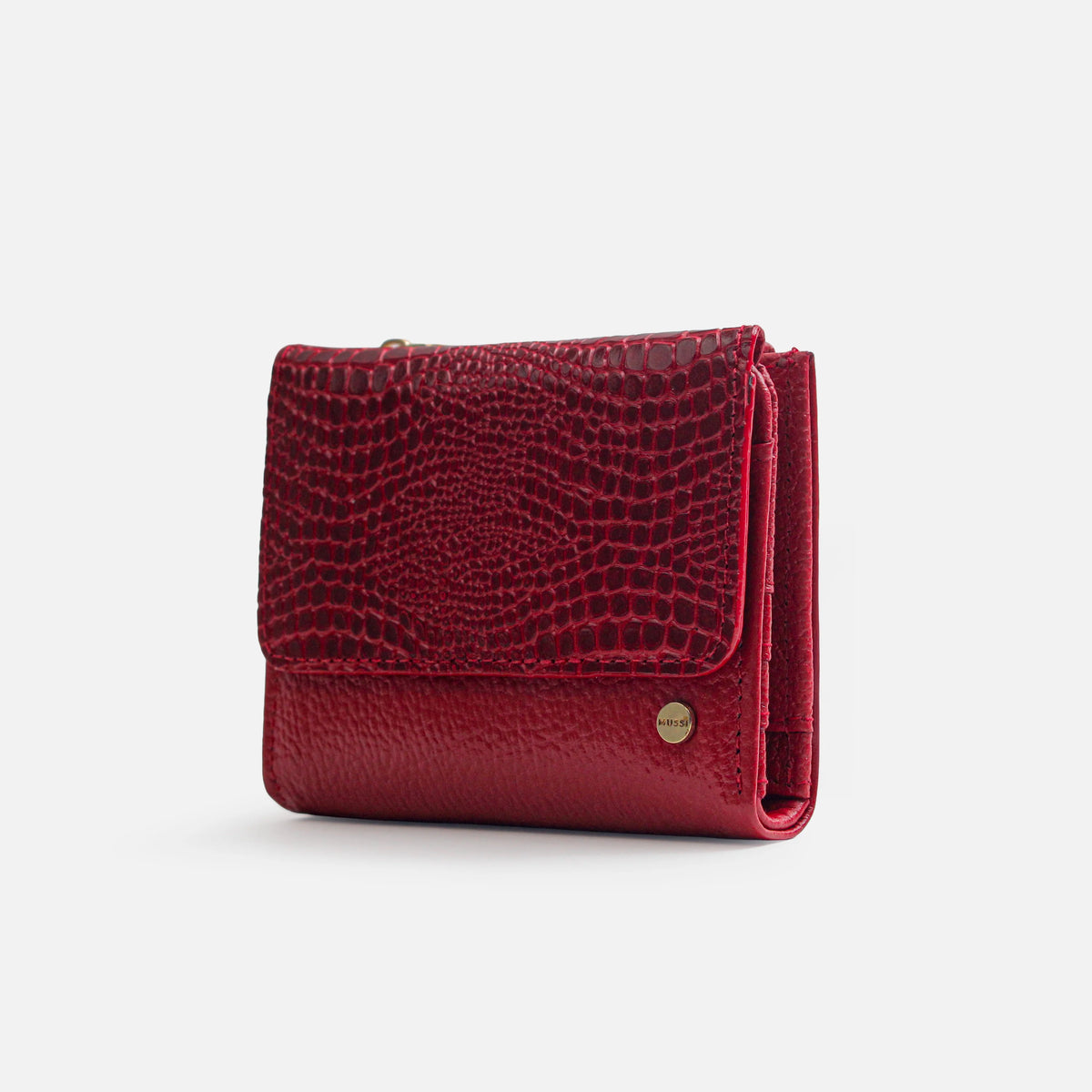 Billetera lavanda de cuero para mujer - Rojo
