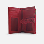 Billetera anemona de cuero para mujer - Rojo