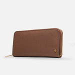 Billetera gardenia de cuero para mujer - Miel