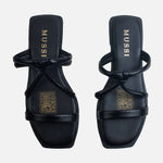 Sandalia plana orazia de sintético para mujer - Negro