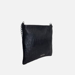 Bolso manos libres deniz de cuero para mujer - Negro