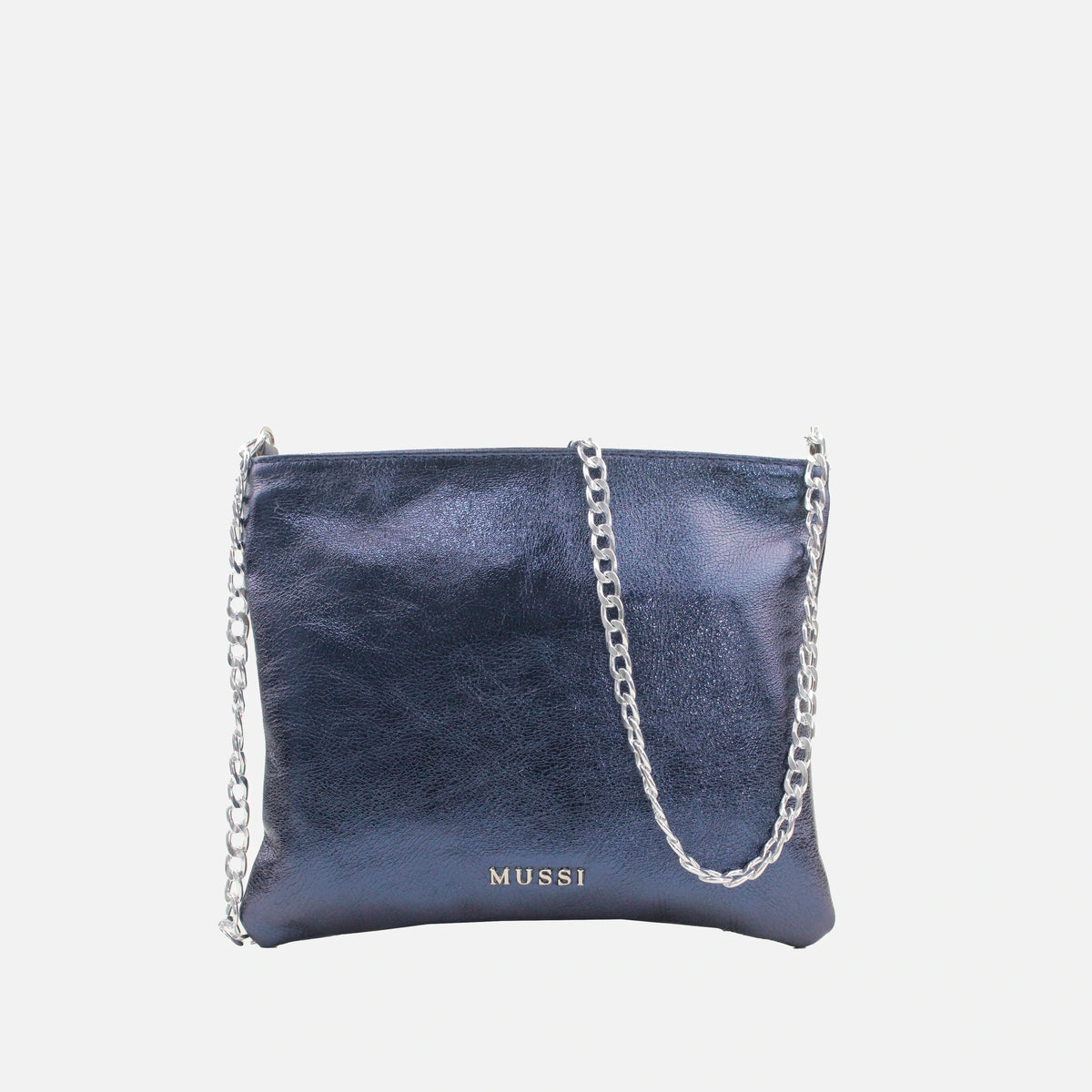 Bolso manos libres deniz de cuero para mujer - Azul