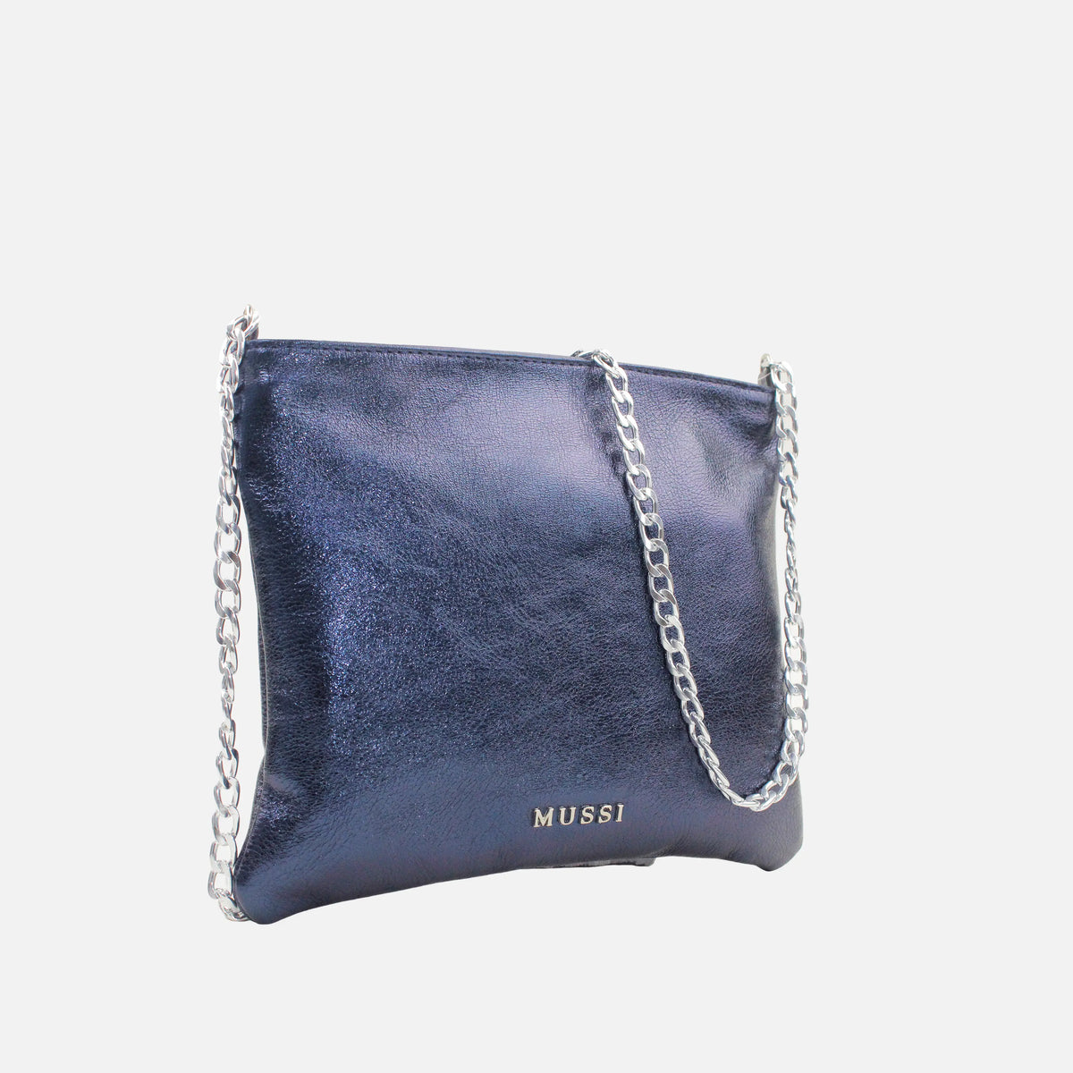 Bolso manos libres deniz de cuero para mujer - Azul