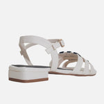 Sandalia plana bonnie de sintético para mujer - Hueso