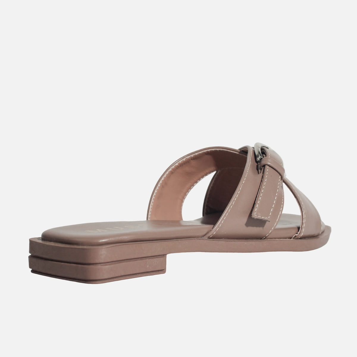 Sandalia plana maris de sintético para mujer - Taupe