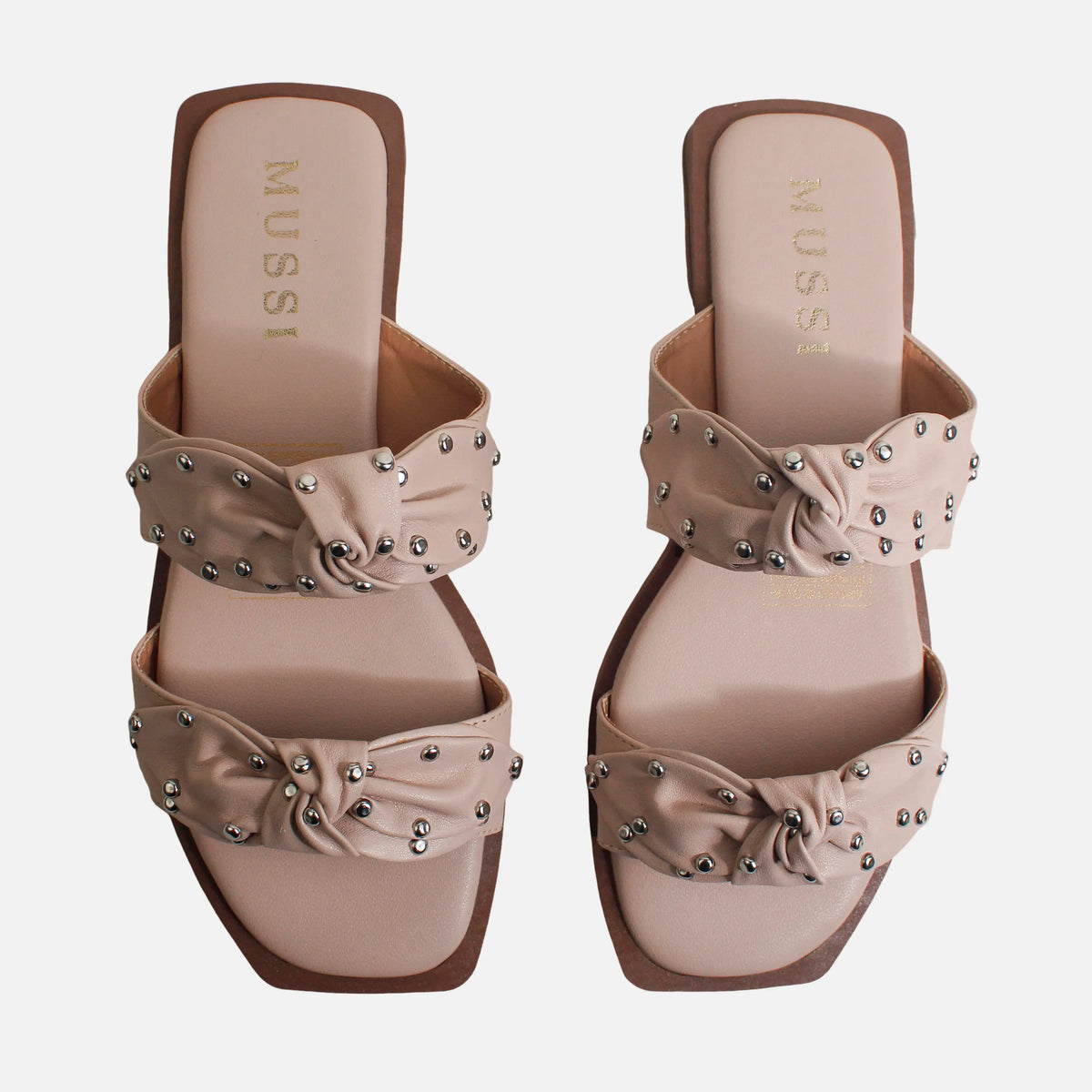 Sandalia plana maris de sintético para mujer - Nude