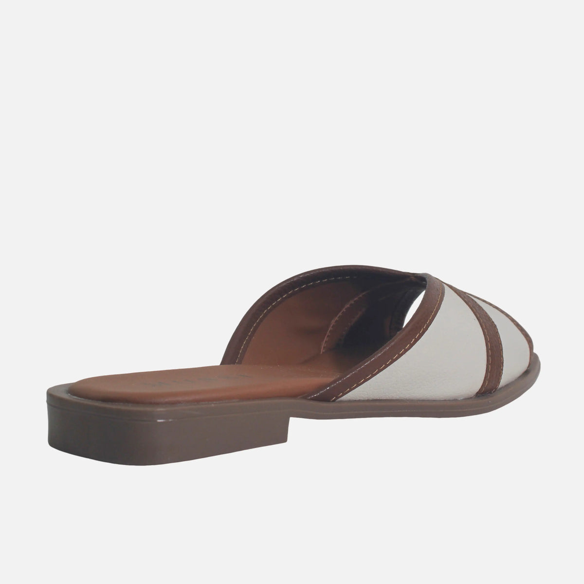 Sandalia plana sharon de cuero para mujer - Miel