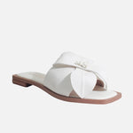 Sandalia plana liliah de sintético para mujer - Hueso