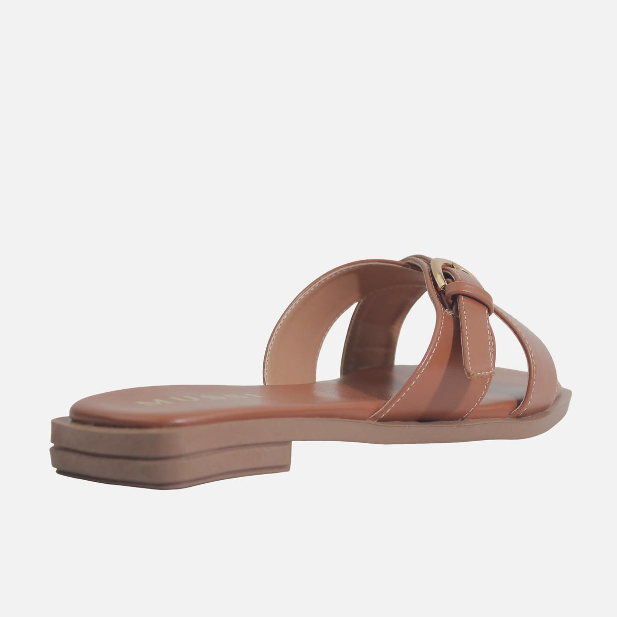 Sandalia plana bennet de sintético para mujer - Miel