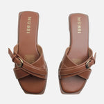 Sandalia plana bennet de sintético para mujer - Miel