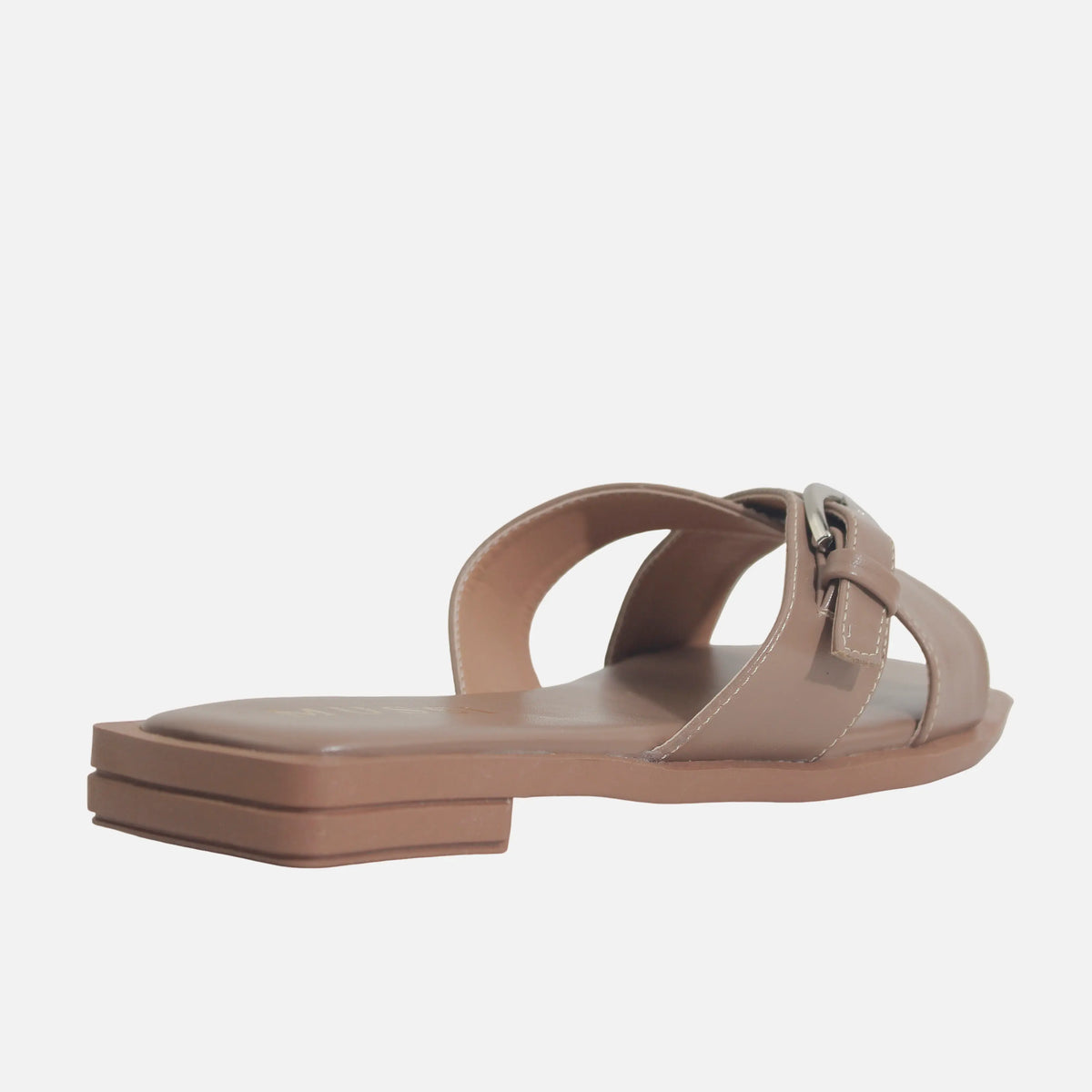 Sandalia plana bennet de sintético para mujer - Taupe