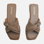 Sandalia plana bennet de sintético para mujer - Taupe