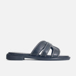 Sandalia plana tilda de sintético para mujer - Negro