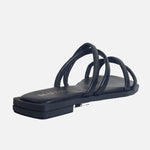 Sandalia plana rosel de sintético para mujer - Negro