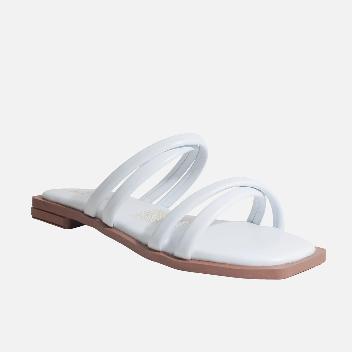 Sandalia plana rosel de sintético para mujer - Blanco